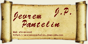 Jevrem Pantelin vizit kartica